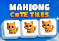 Игра Маджонг Три в Ряд : Милые Плитки